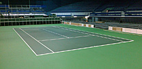 Tenisový kurt pro Fed Cup 2013 v Ostravě