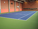 TK Sparta Prague - reconstruction of a tennis hall, portable tennis surface